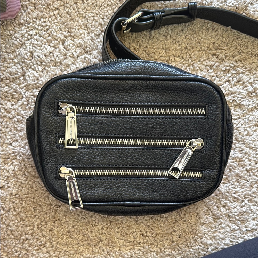 Rebecca Minkoff Black and Silver Crossbody Bag